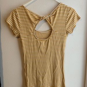 Yellow and white stripped shirt